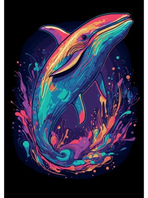 Холст с красками 40х50 см Красочный кит по номерам Х-7112