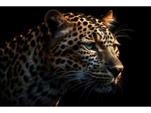 Холст с красками 40х50 см Леопард на охоте по номерам Х-7111