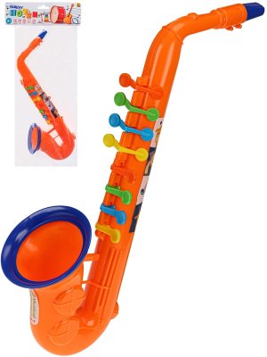 Саксофон Веселый оркестр 33,2см микс в пакете И-4117