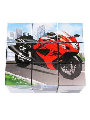 Кубики пластиковые ТРАНСПОРТ 9 шт К09-8153