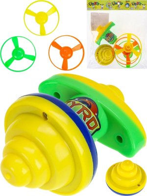 Запускалка диск 7х7х6,5 см 2*AG3  в компл 3 диска микс в пакете 2089747