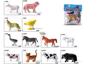 Животные в наборе 12 шт 16,5х20см в пакете И-5633
