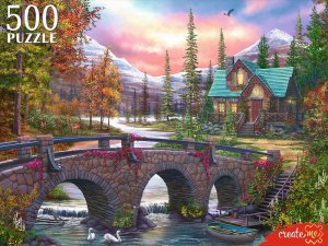 Паззл  500 ВОЛШЕБНЫЙ ДОМИК В ГОРАХ Х500-6629