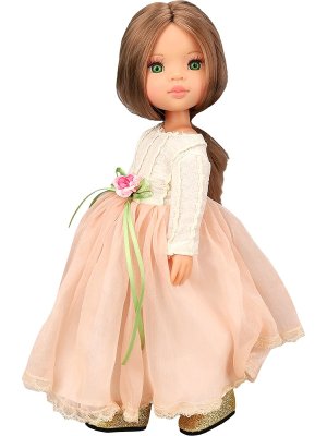 Кукла 33см зеленые глаза накладные ресницы в кор LS13RC-1