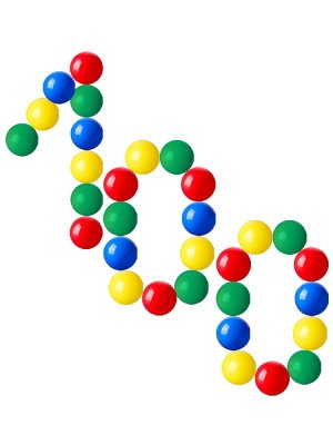 Шарики пластик Цветные 100 шт 70 мм И-8995