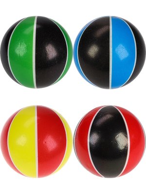 Мяч мягкий ППУ 7,6 см Веселые полосочки ММ-9822
