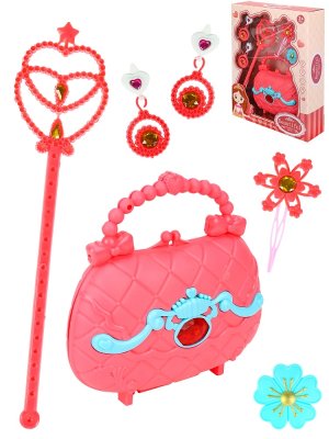 Игровой набор Принцесса сумочка волш палочка клипсы свет 20x5,3x25,5cм 2181584