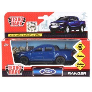 Модель Маш FORD Ranger пикап Синий метал 12см открыв двери инерц SB--1-8-09--FR--N