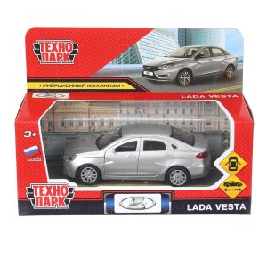 Модель Маш LADA vesta металл 11,5 см двери серый VES-T-A12GR-WOD-