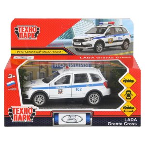 Модель Маш LADA GRANTA CROSS ПОЛИЦИЯ 12 см металл двери багаж инерц GRANTACRS-12POL-WH (72)