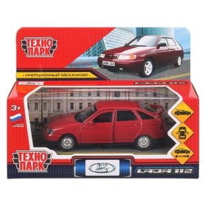 Модель Маш ВАЗ 2112 12 см металл двери багаж вишневый 2112-12-RD (72)