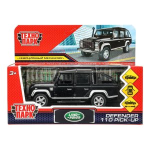 Модель Маш LAND ROVER DEFENDER PICKUP 12 см металл двери багаж черный DEFPICKUP-12-BK-WOD