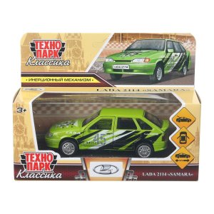 Модель Маш LADA 2114 SAMARA СПОРТ 12 см металл двер баг инерц зеленый 2114-12SRT-GN (72)