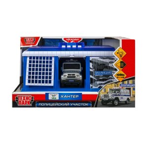 Модель Маш ПОСТ ГАИ 22 см пласт свет звук ворота УАЗ ХАНТЕР GARAGE-22SL1XCAR-POL-WOD