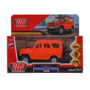 Модель Маш УАЗ ХАНТЕР 12 см металл двери багаж инерц оранжевый HUNTER-12-OG (72)