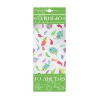 Бумага с орнаментом Тишью 10л Птички 2-145/23