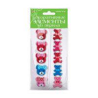 Декор элементы из акрила Медвежата 2-336/20