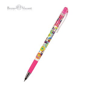 Ручка шар 0.5мм Синяя стираемая DeleteWrite Happy Мультики Кот 20-0262/09