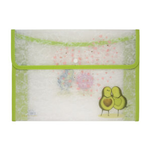 Папка конверт на кнопке А4 Авокадо с окантовкой 14-030/07