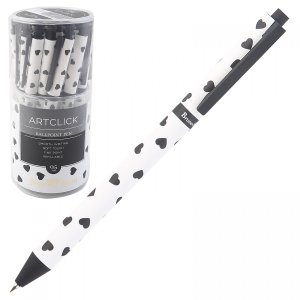 Авторучка шар 0,5мм Синяя ArtClick Сердечки 20-0281/18