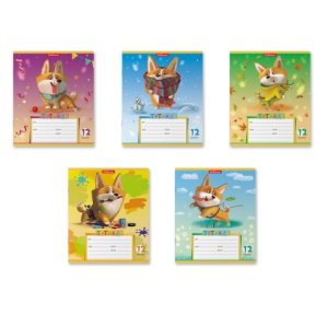 Тетрадь  12л Линия Корги 51408