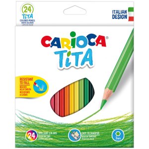 Карандаши 24цв пластик Tita заточен 42794