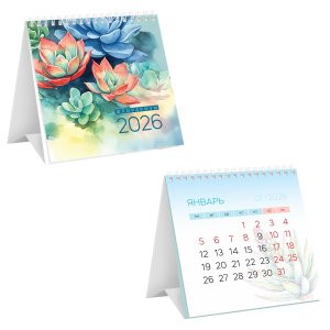 Кал 2026 Домик настол Флорариум на гребне 100*100 мм BG 382784