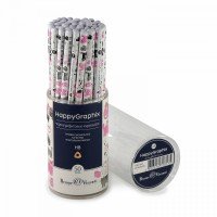 Карандаш ч/г НВ Happy Graphix Розовые котята 21-0030/05