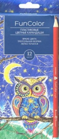 Карандаши 12цв FUNCOLOR пластик 4 вида 30-0060