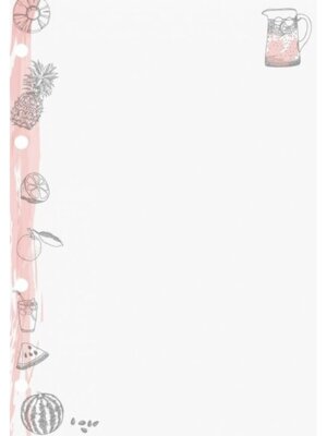 СМЕННЫЕ БЛОКИ ДЛЯ ТЕТР. НА КОЛЬЦАХ А5, 50 Л.(БЕЖЕВЫЙ), Фруктовое настроение 7-50-471/02