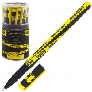 Ручка шар 0,5мм Синяя FunWrite Keep Away Caution 20-0212/50