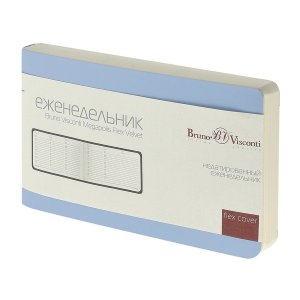 Еженедельник  80л недатир А6 MEGAPOLIS VELVET FLEX Зефирный голубой 3-740/35