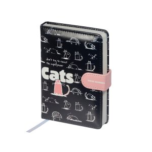 Записная книжка 128л А6 MEMO JOURNAL TOON TOWN CATS с хлятстиком блок с иллюстрациями 3-566/04