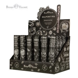 Ручка шар 0,7мм Синяя DreamWrite Caffe nero Time 3цв корп 20-0264/18