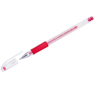 Ручка гелевая 0,5мм Красная Hi-Jell Grip грип HJR-500R