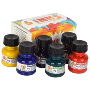 Набор цветной туши 6шт 20г 01417S0601KK