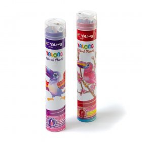 Карандаши 12цв трехгран деревянные точилка в крышке металлич тубус YL817197-12