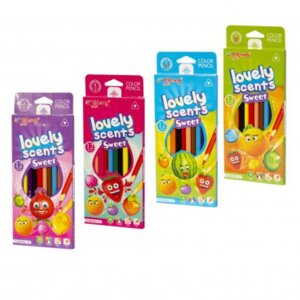 Карандаши 12цв Фрукт пластик трехгранн 2,8мм  YL201031-12