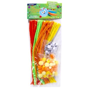 Проволока пушистая 30см 80шт Помпоны 90шт Глазки 90шт AL9038