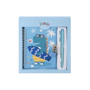 Блокнот подарочный в футляре 45л Клетка 17,5см*19,5см ручка замочек AL11290