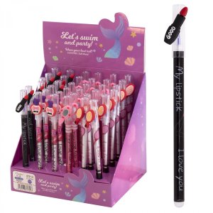 Ручка гелевая пиши-стирай 0,5мм Синяя Super girl фигурный колпачок игольч AL11623