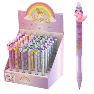 Авторучка гелевая стираемая 0,5мм Синяя Радужные звезды AL11621