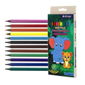 Карандаши 12цв Джунгли пластик 3.0мм AL11105
