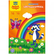 Бумага цв 16л 16цв Двусторон в папке БЦо16-16дв_13974