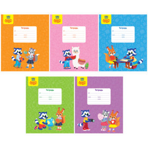 Тетрадь  12л Частая Косая Линия Приключения Енота ТДпл_35310