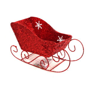 Декоративная подставка Санки 30см красный цвет  TZ 12207