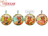 Керамическая подставка под горячее ОБЕЗЬЯНКА-ПОВАР 4 вида а ассортименте , d=18 см TZ 13170