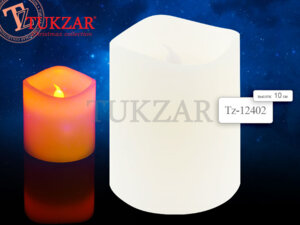 Свеча светодиодная Белая 10х7,5см TZ 12402