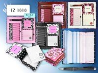 Подарочный набор РОЗА блокнот+блок для зап+ручка TZ 1818