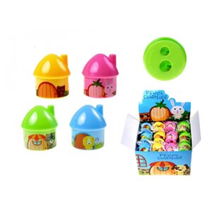 Точилка пластик Домик с 2мя отверстиями 2719